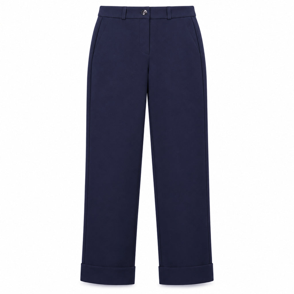 east drive Woman Trousers Stretch Viscosa Blue