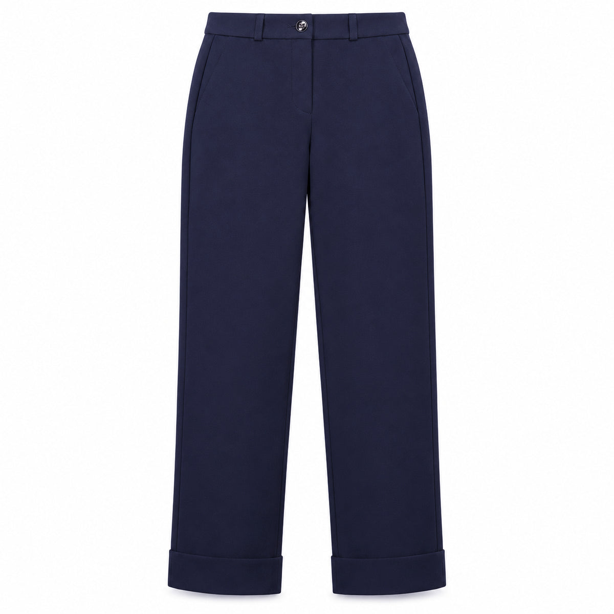 east drive Woman Trousers Stretch Viscosa Blue