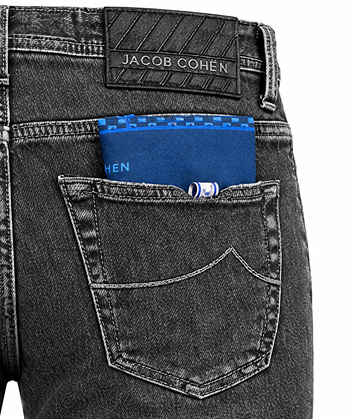 Jacob Cohën Man Scott Cropped Carrot Slim Jeans Black