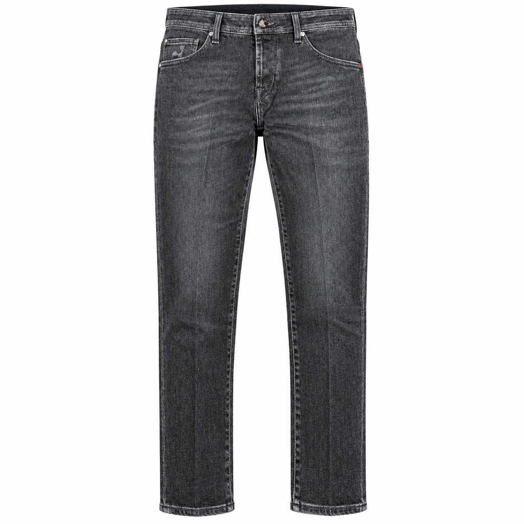 Jacob Cohën Man Scott Cropped Carrot Slim Jeans Black