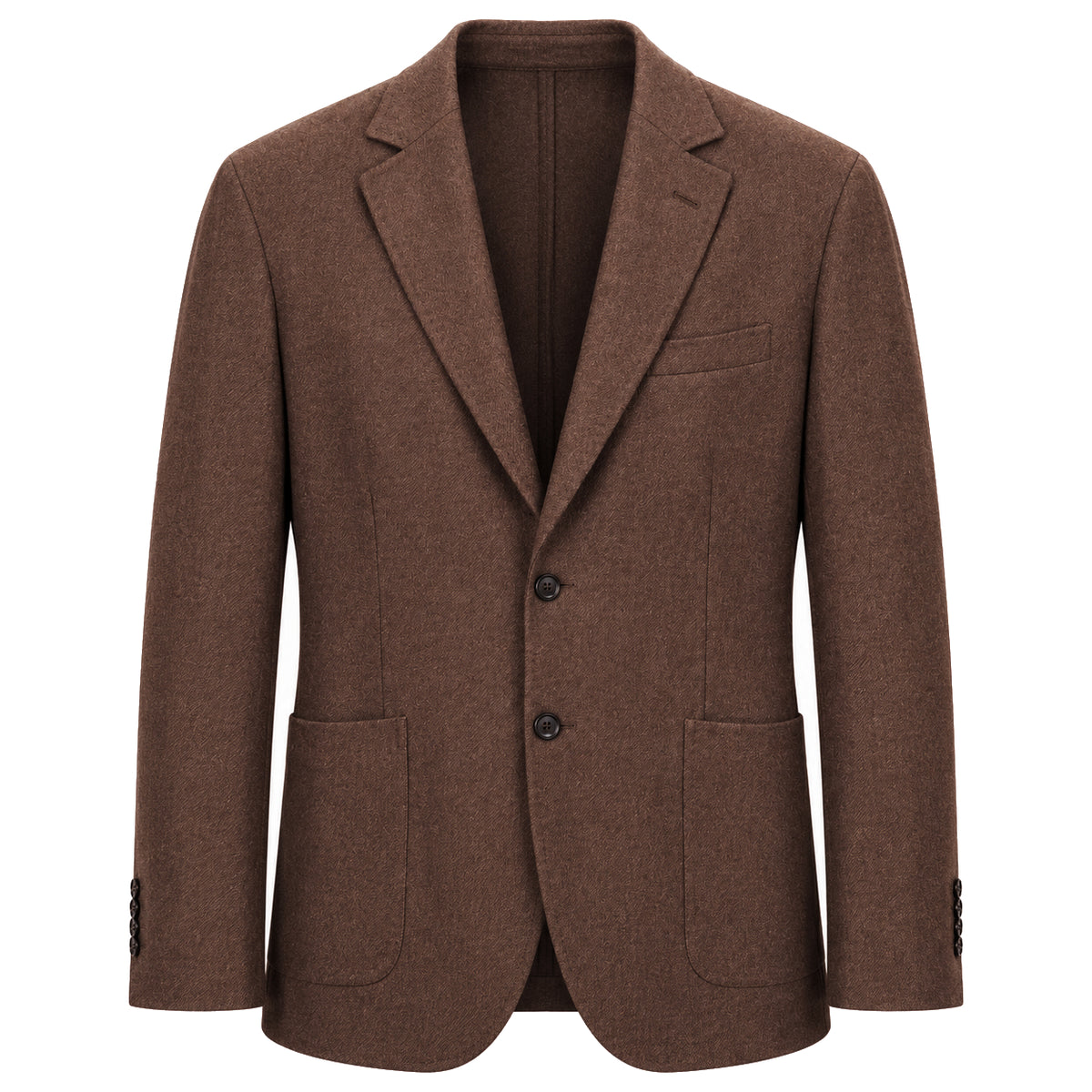 Loro Piana Fabric Man Jacket Wool Sfoderata Brown