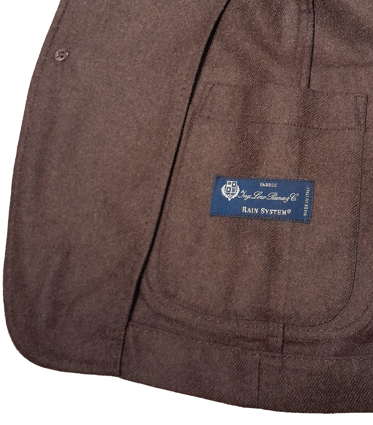 Loro Piana Fabric Man Jacket Wool Sfoderata Brown