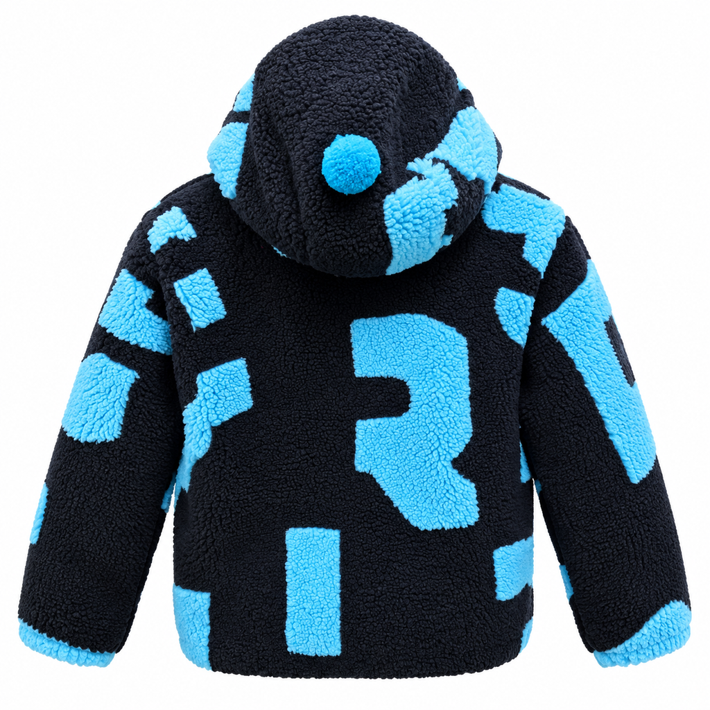 Ai-riders Junior Jacket Sherpa Lettere Blue