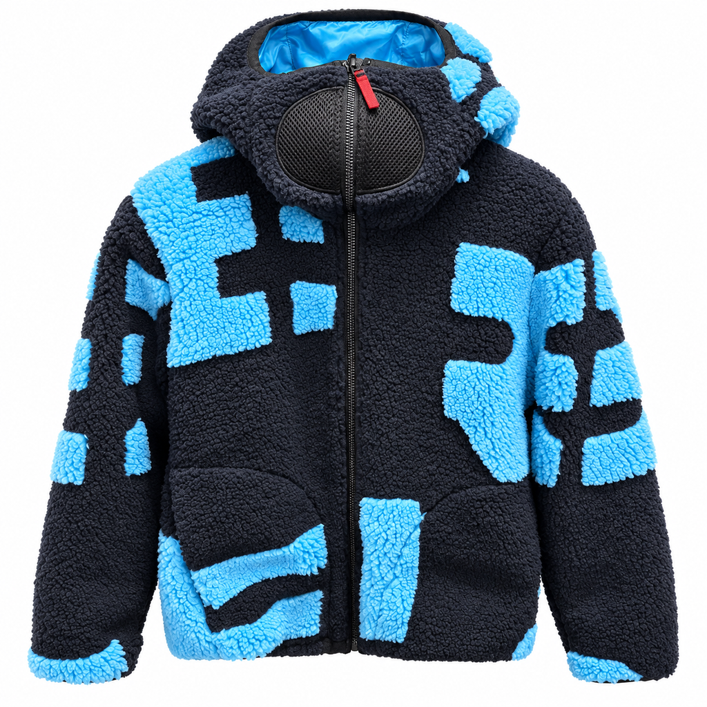 Ai-riders Junior Jacket Sherpa Lettere Blue