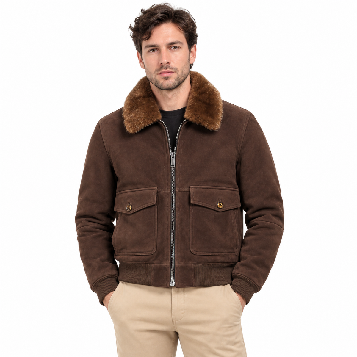 moorer Man Jacket Fiano Brown