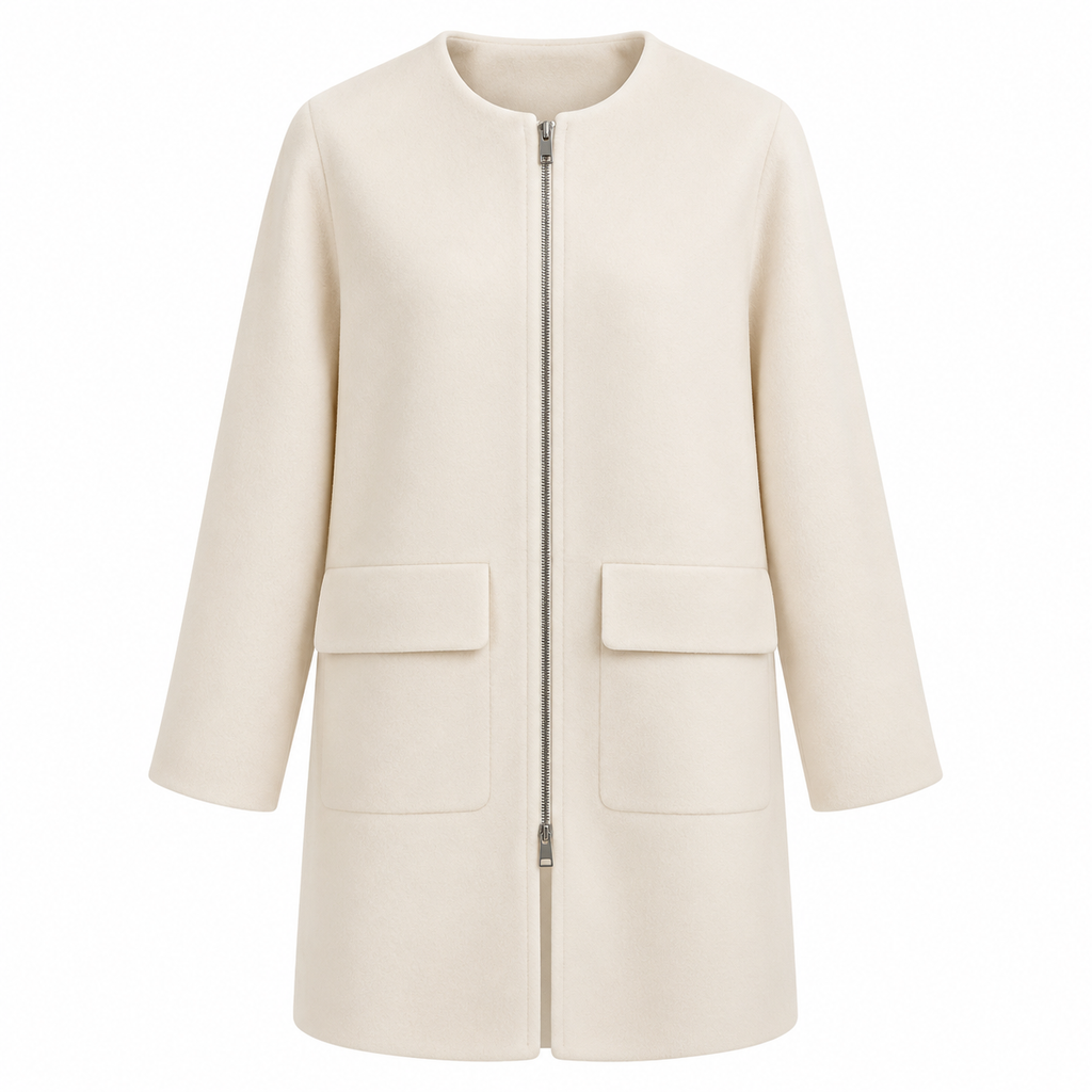 Loro Piana Fabric Woman Jacket Long Wool White