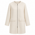 Loro Piana Fabric Woman Jacket Long Wool White