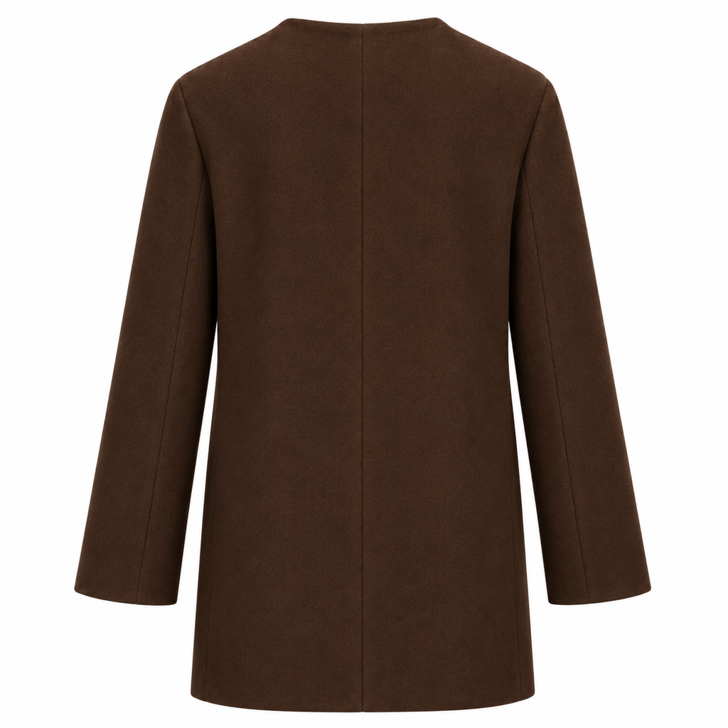 Loro Piana Fabric Woman Jacket Long Wool Brown