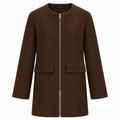 Loro Piana Fabric Woman Jacket Long Wool Brown