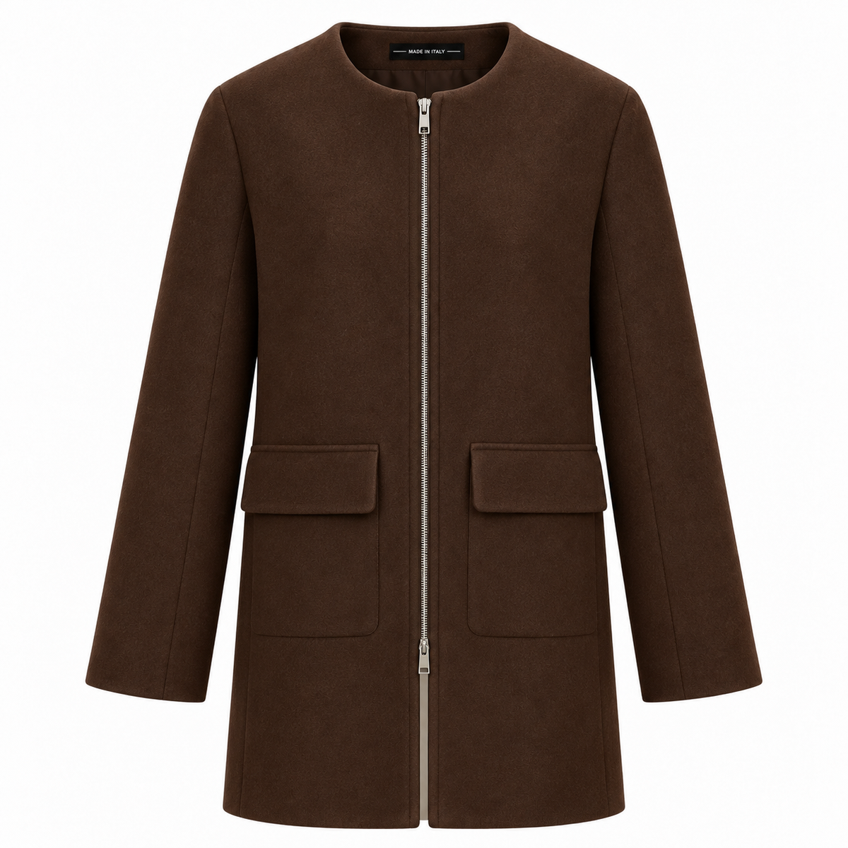 Loro Piana Fabric Woman Jacket Long Wool Brown