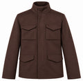 Loro Piana Fabric Man Coat Wool Cioccolato Brown