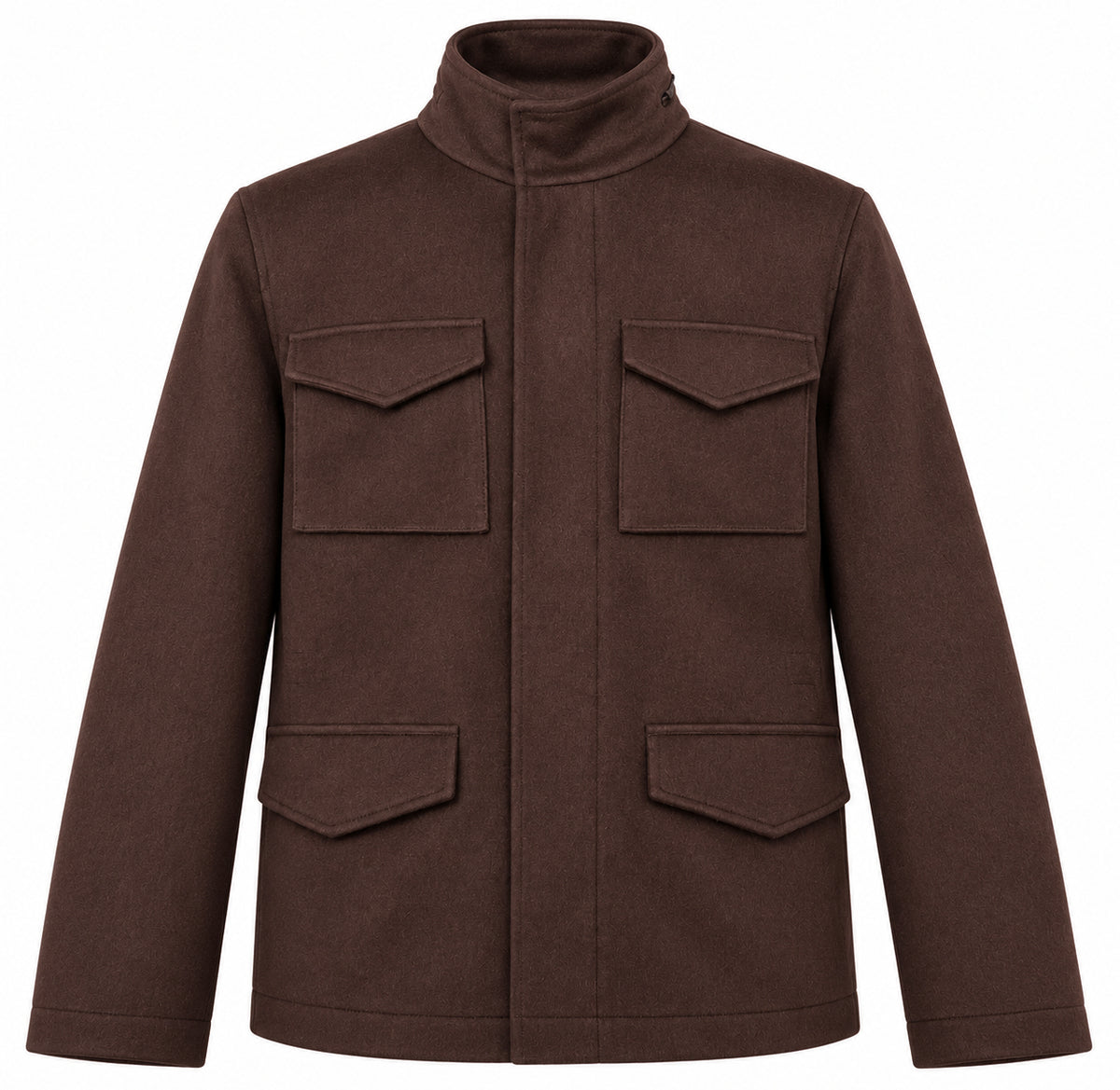 Loro Piana Fabric Man Coat Wool Cioccolato Brown