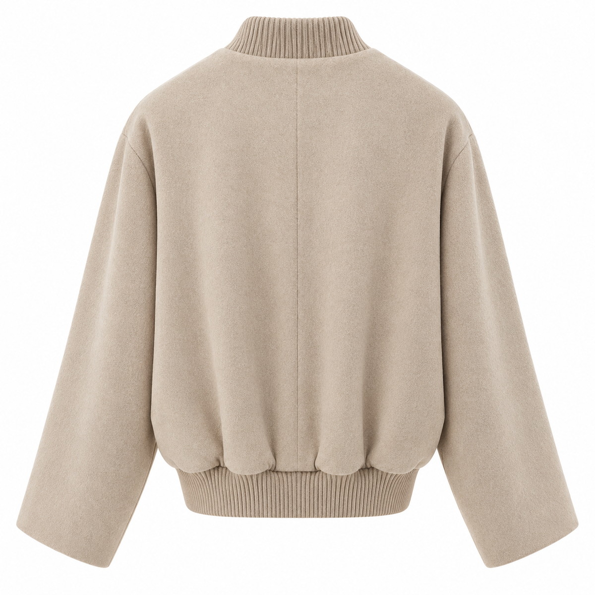 Loro Piana Fabric Woman Bomber Oversize Beige
