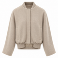 Loro Piana Fabric Woman Bomber Oversize Beige