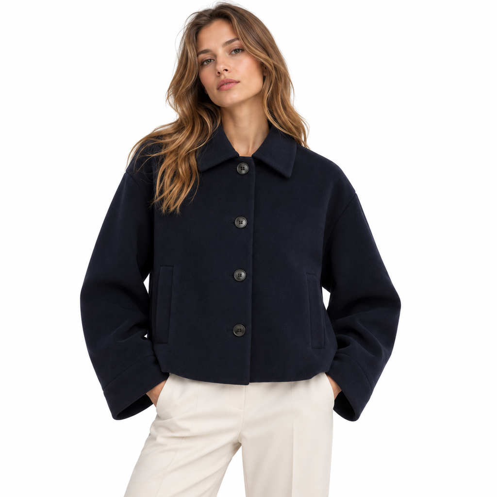 Loro Piana Fabric Woman Jacket Wool Blue