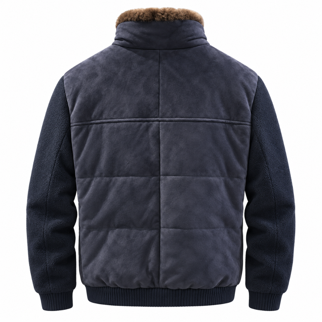 Loro Piana Fabric Man Jacket Camoscio Wool Blue