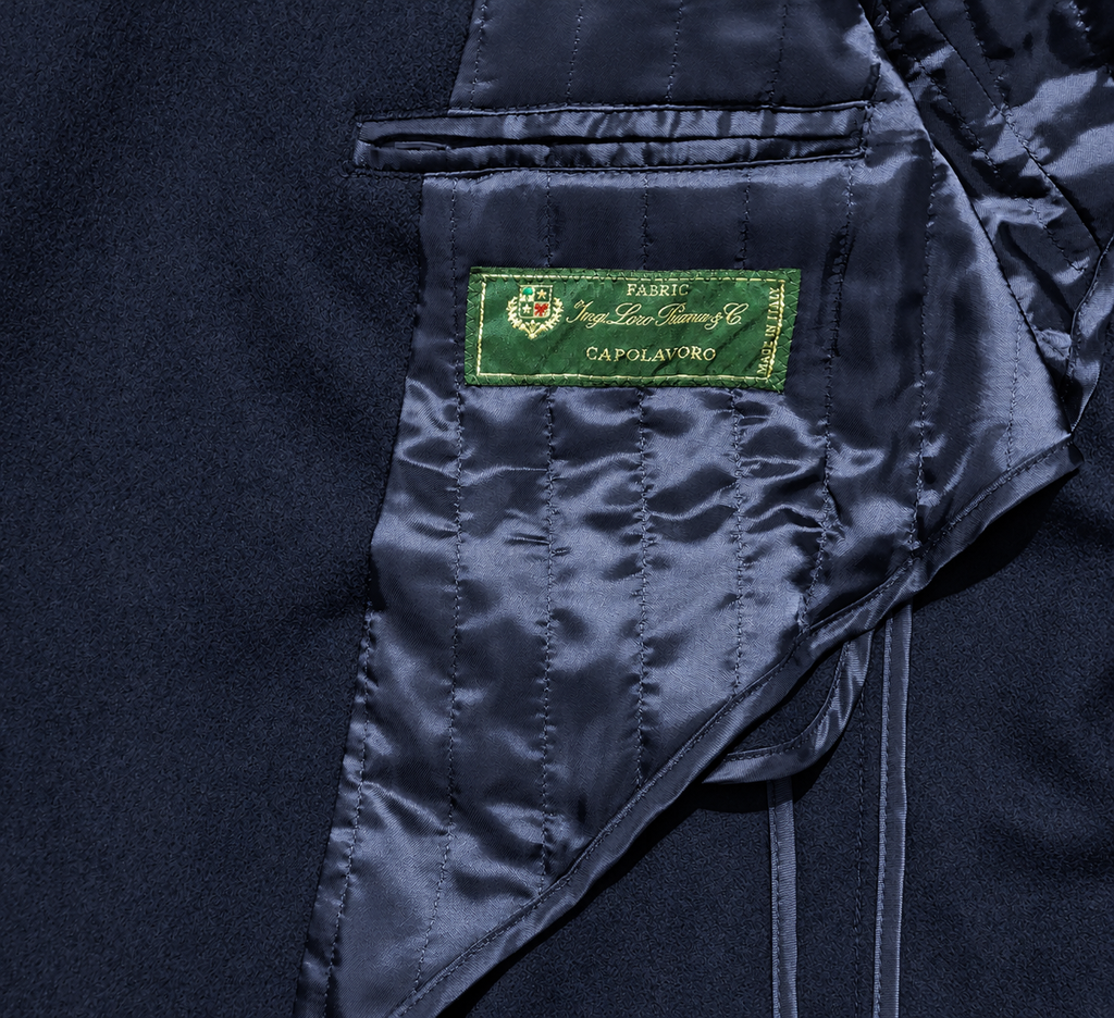 Loro Piana Fabric Man Coat Peacoat Blue