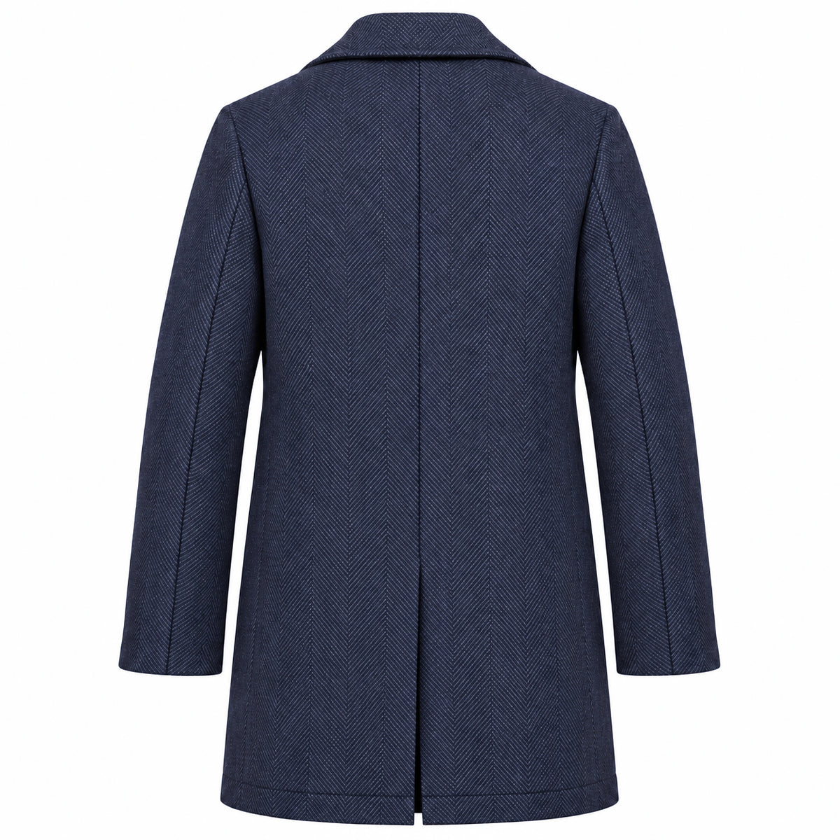 Loro Piana Fabric Man Peacoat Zelander Spigato Coats Blue
