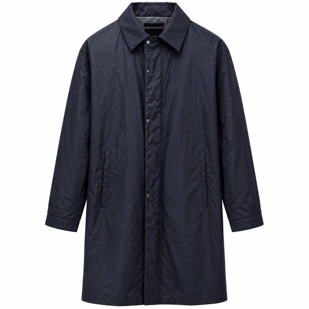 Herno Man Trench Coat Waterproof Blue