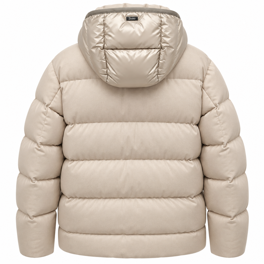 Herno Man Jacket Padded Silk Beige