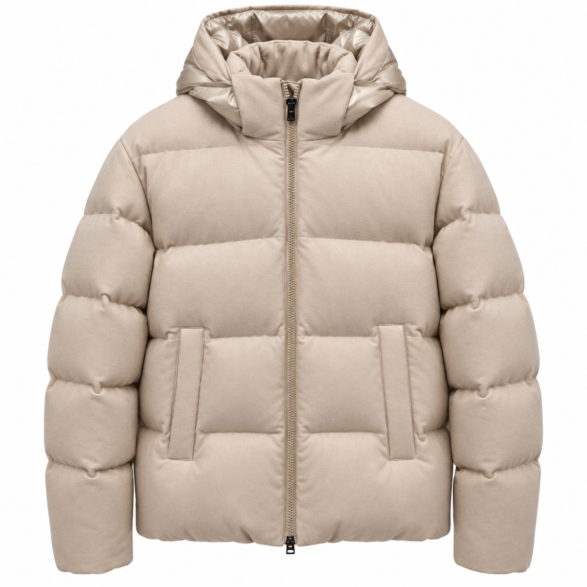 Herno Man Jacket Padded Silk Beige