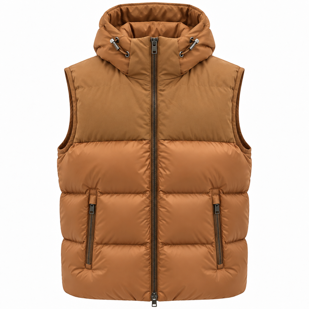 Herno Man Sleeveless Padded Jackets Brown