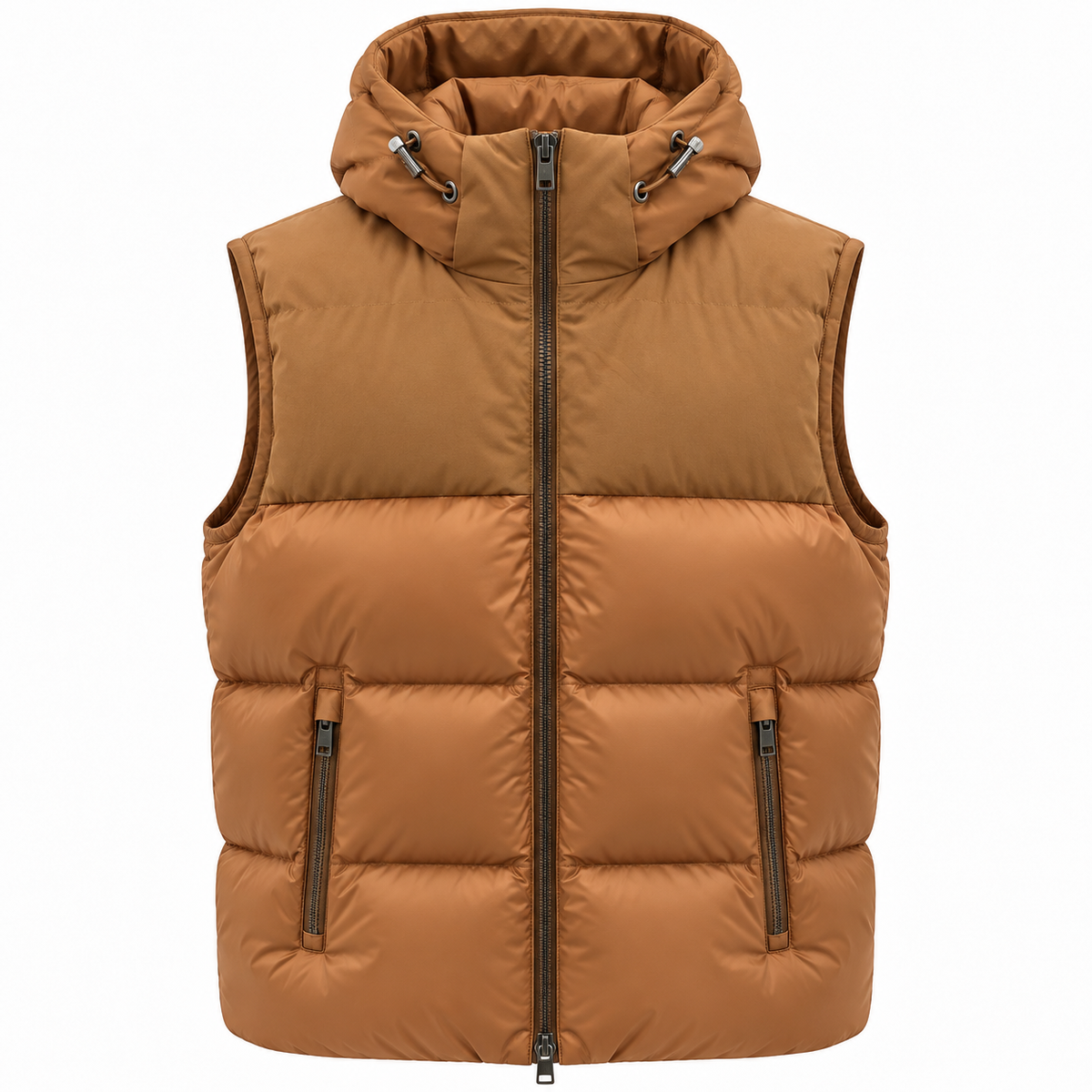 Herno Man Sleeveless Padded Jackets Brown