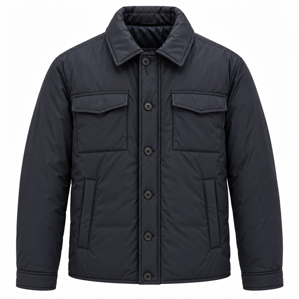 Herno Man Jacket Shirt Blue