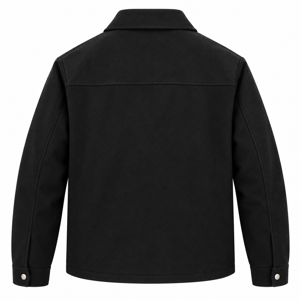Herno Man Jacket Shirt Wool Black