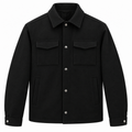 Herno Man Jacket Shirt Wool Black