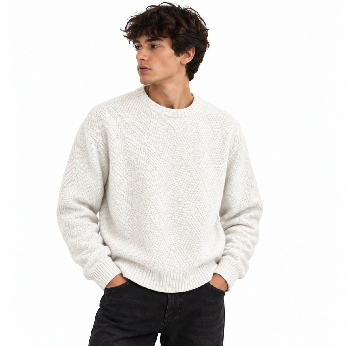Herno Man Knit White