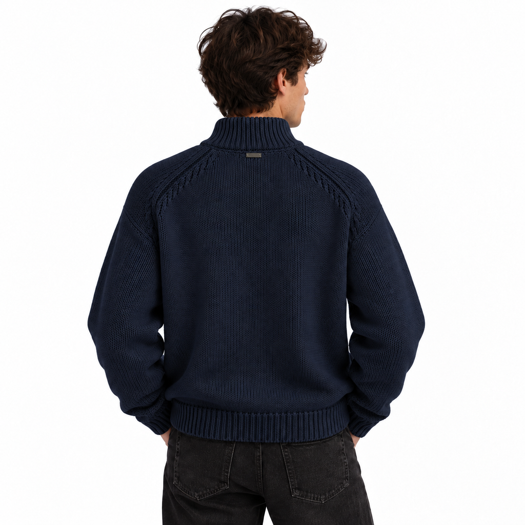 Herno Man Sweater Knit Blue