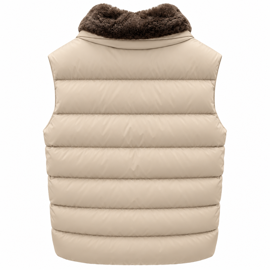 Herno Man Sleeveless Pelliccia Jackets Beige