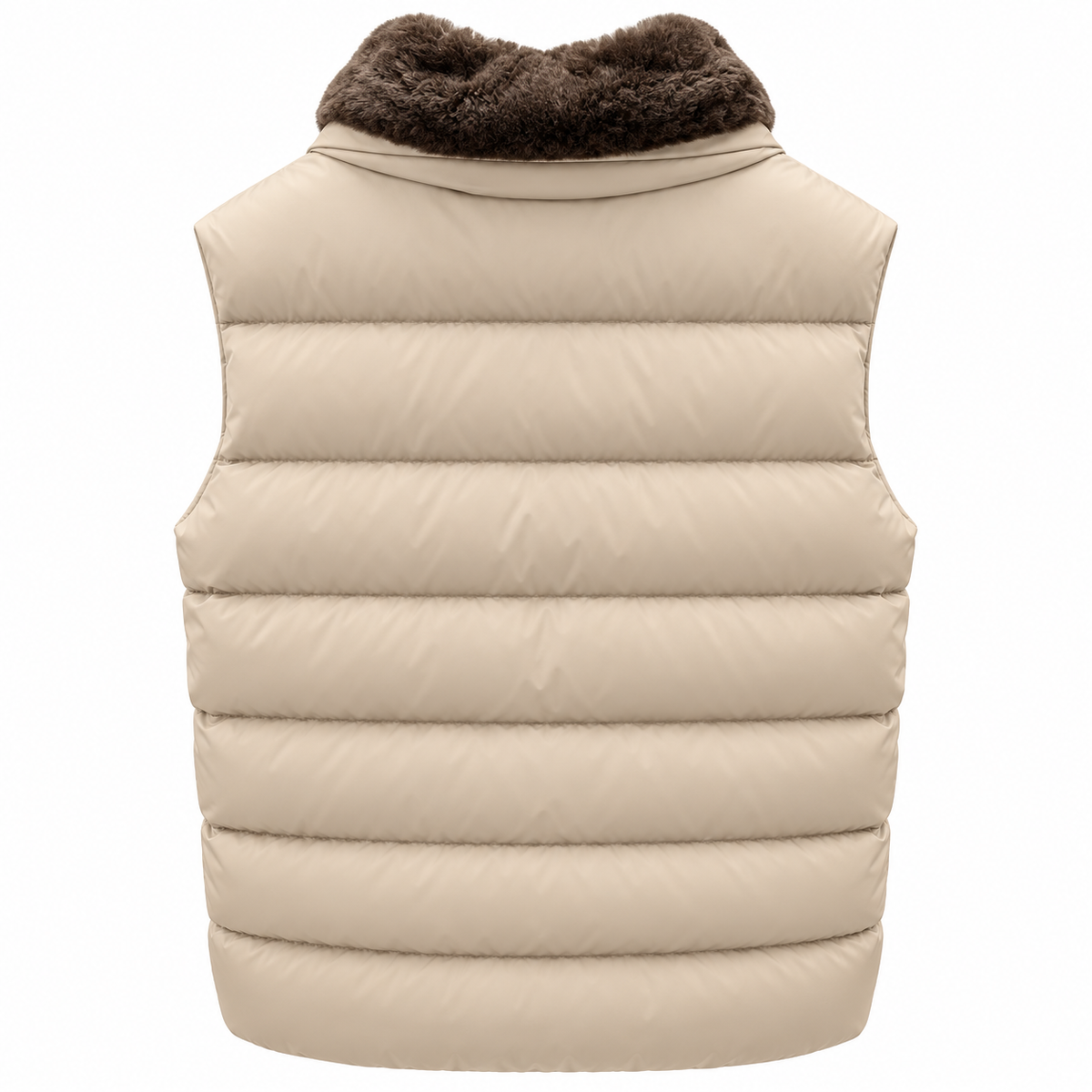 Herno Man Sleeveless Pelliccia Jackets Beige