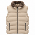 Herno Man Sleeveless Pelliccia Jackets Beige