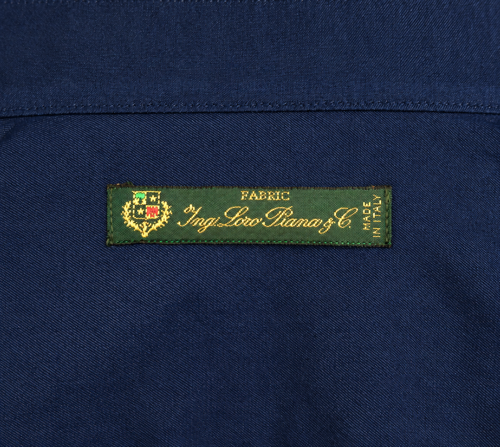 Loro Piana Fabric Man Shirt Cotton Blue