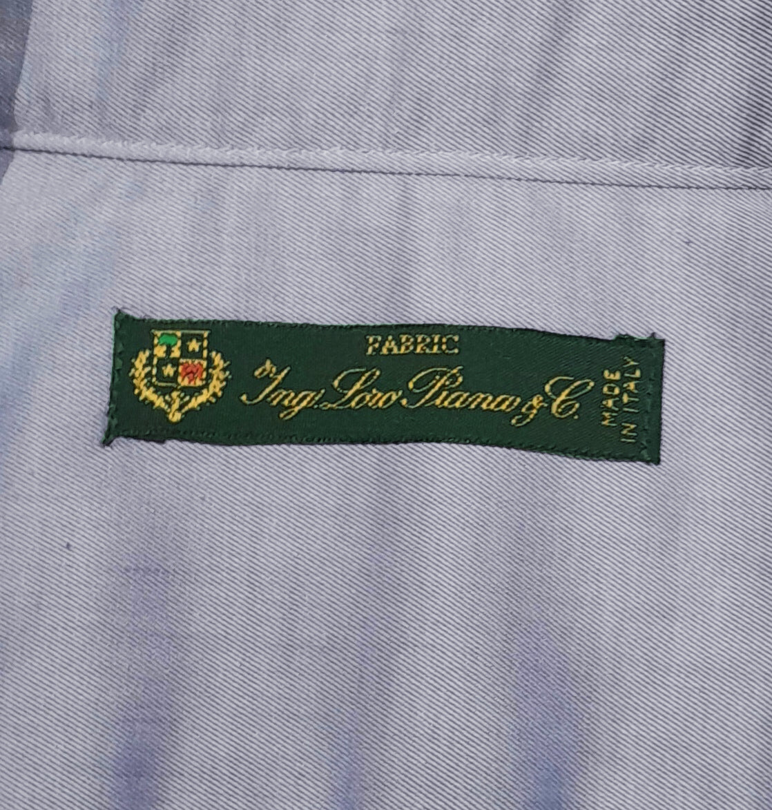 Loro Piana Fabric Man Shirt Cotton Light Blue
