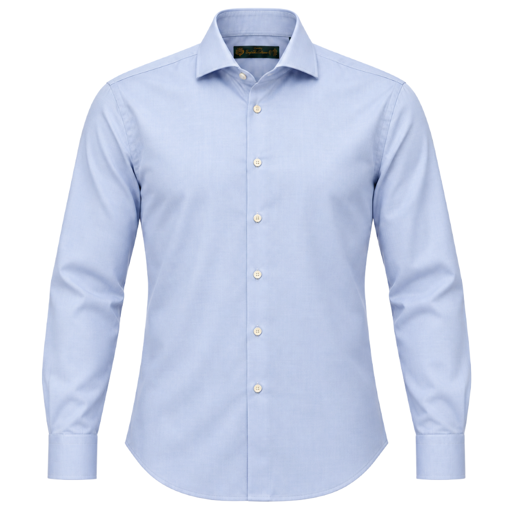 Loro Piana Fabric Man Shirt Cotton Light Blue