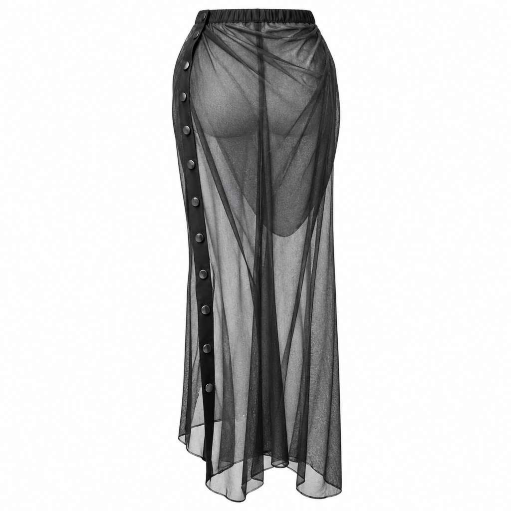 The Attico Woman Skirt Long Tulle Black
