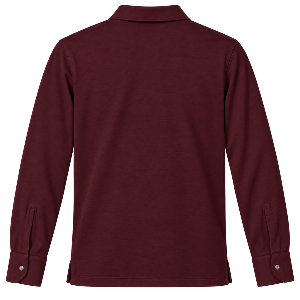 L.P. Fabric Man Polo Wool Bordeaux Red