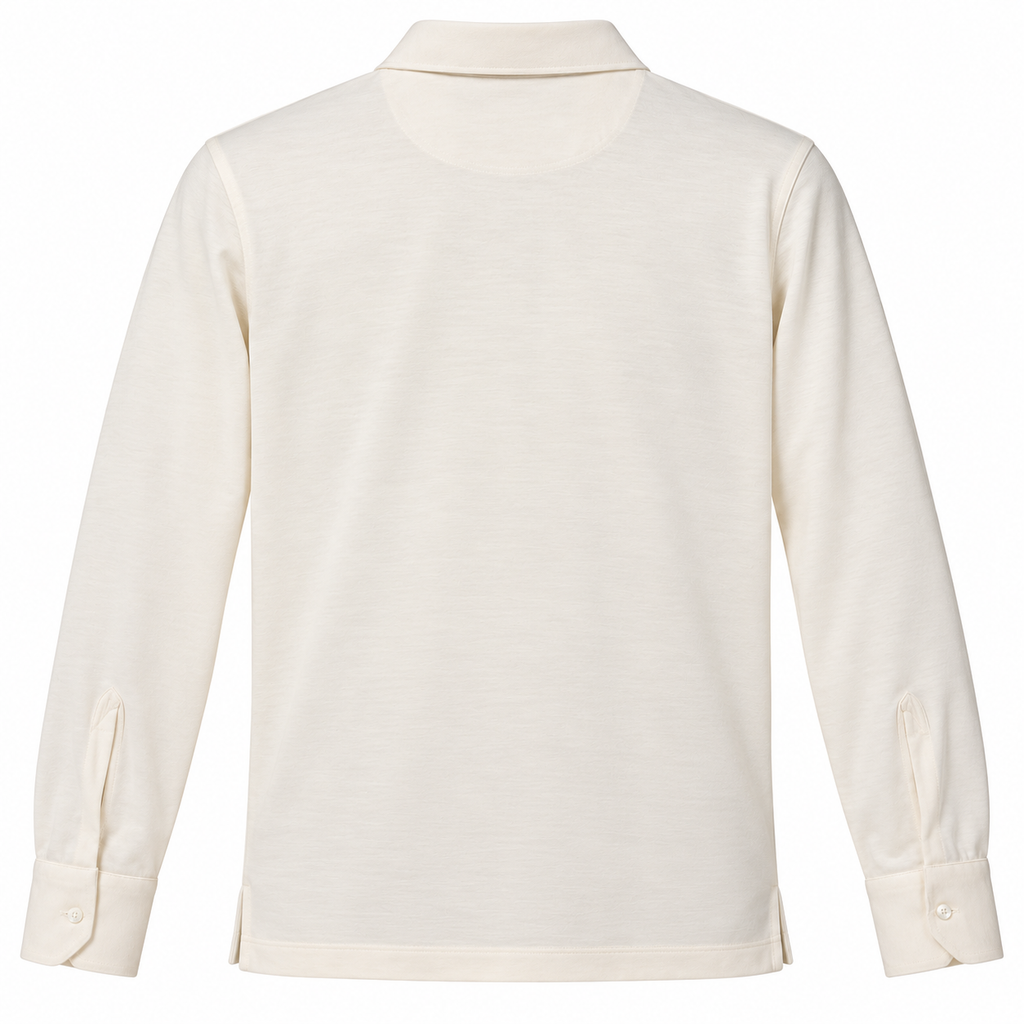 L.P. Fabric Man Polo Wool Cream White