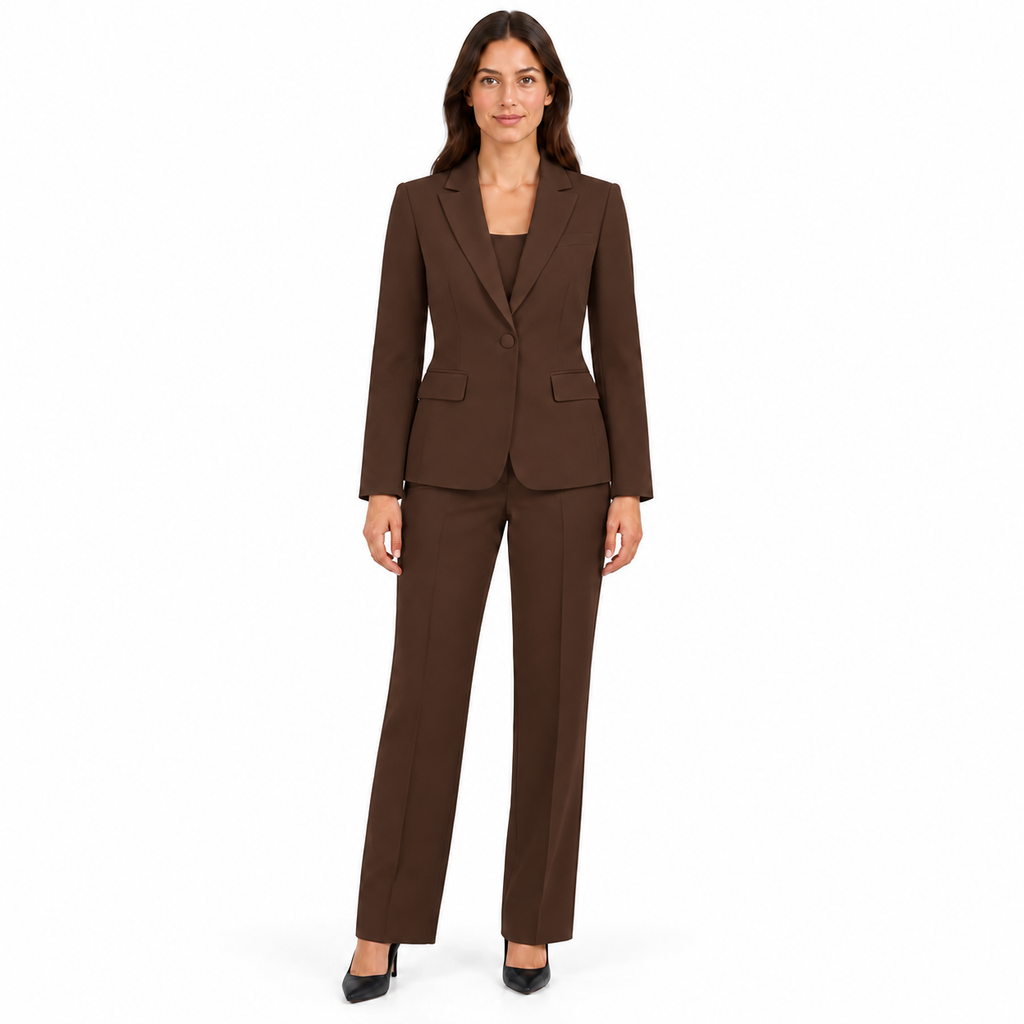 Off Woman Suit Jacket Trousers Brown