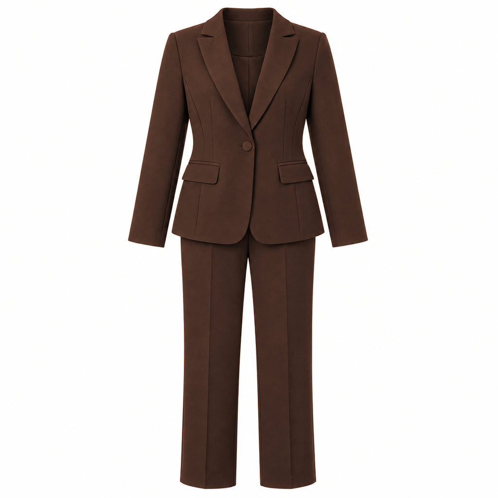 Off Woman Suit Jacket Trousers Brown