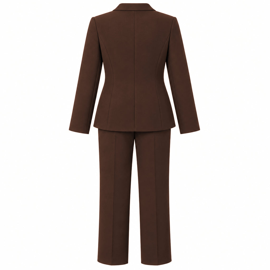 Off Woman Suit Jacket Trousers Brown