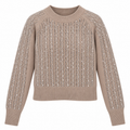Ermanno Scervino Woman Knit Strass Sleeve Long Beige
