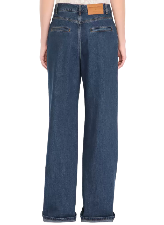 Ermanno Scervino Woman Jeans Wide-Leg Blue