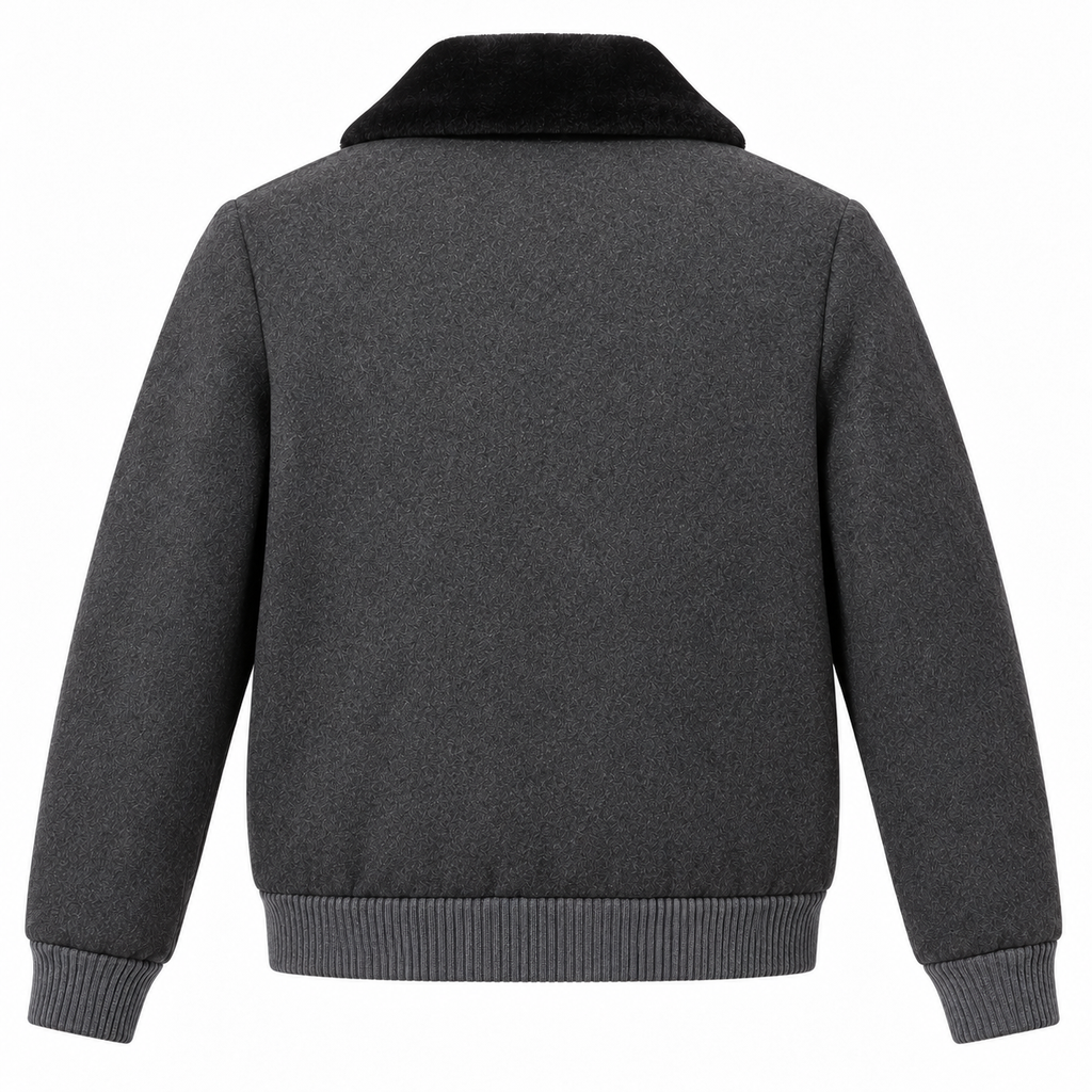 L.P. Fabric Man Bomber Cashmere Interno Pelliccia Grey