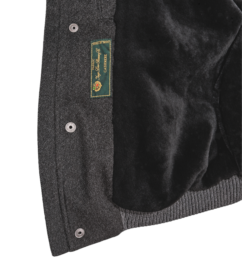 L.P. Fabric Man Bomber Cashmere Interno Pelliccia Grey