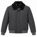 L.P. Fabric Man Bomber Cashmere Interno Pelliccia Grey