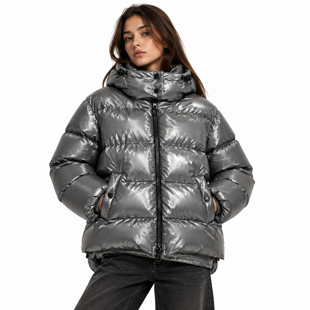 Hogan Woman Jacket Asimmetrico Grey